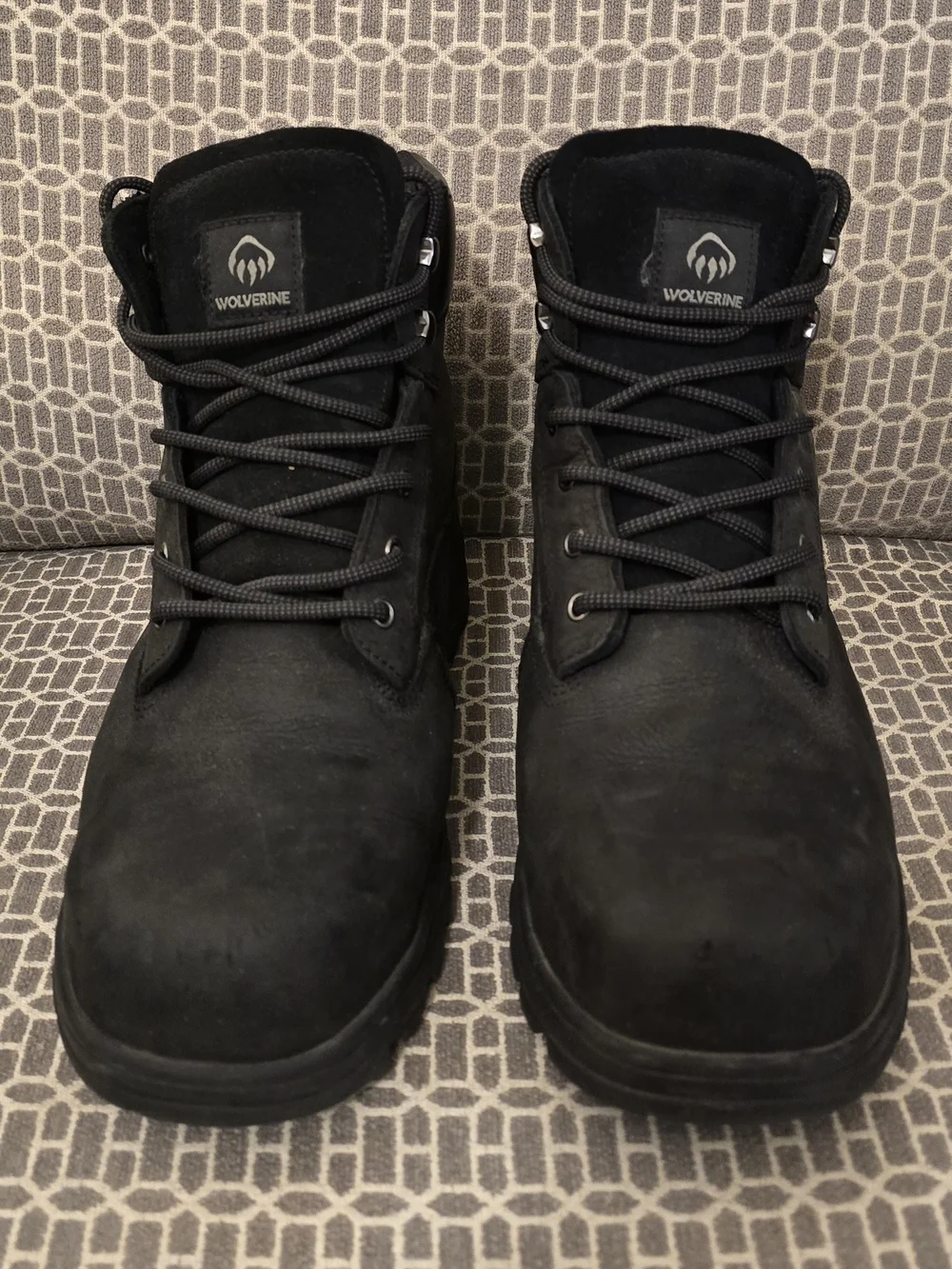 Wolverine Men's Black Steel Toe Work Boot - Rugged Lace-Up Style, Size 13 Wide